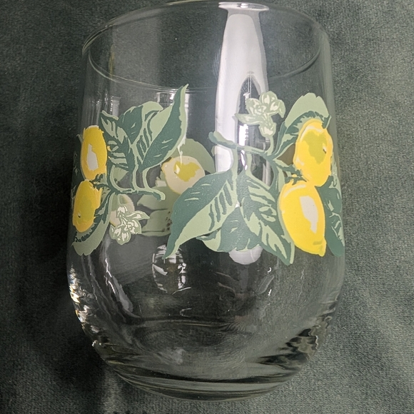 Steamless Glass Lemon Citrus Fruit Wine Juice Water Glasses. Garden Party - Picture 9 of 14